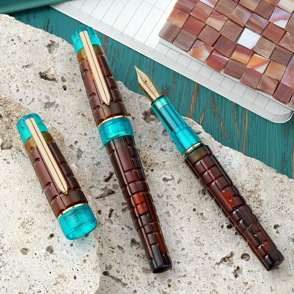 Caneta-tinteiro BENU Tessera Ribbon Turquoise — imagem 3