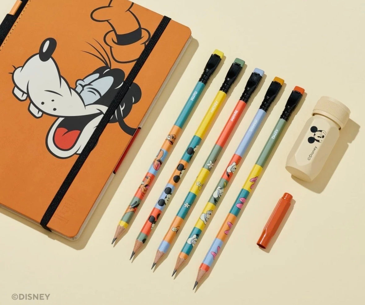 Blackwing Disney Goofy e Pluto caderno e seis lápis