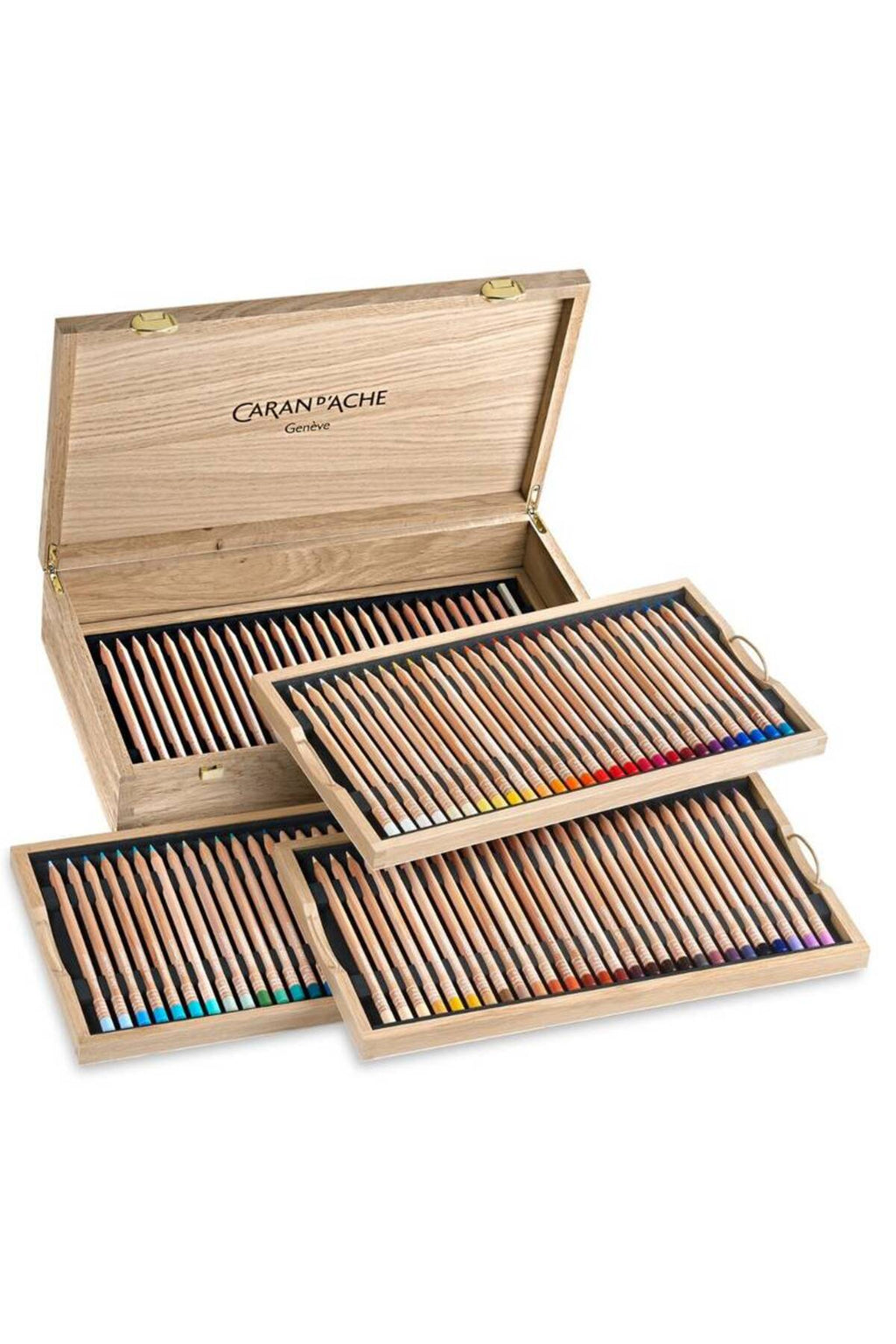 Cofanetto de madeira Caran d’Ache Luminance 6901 com 100 cores