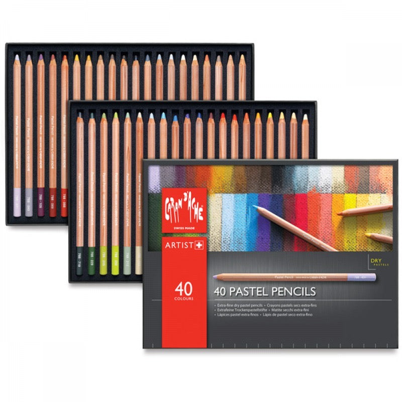 Caran d'Ache Pastel Pencils caixa com 40 cores