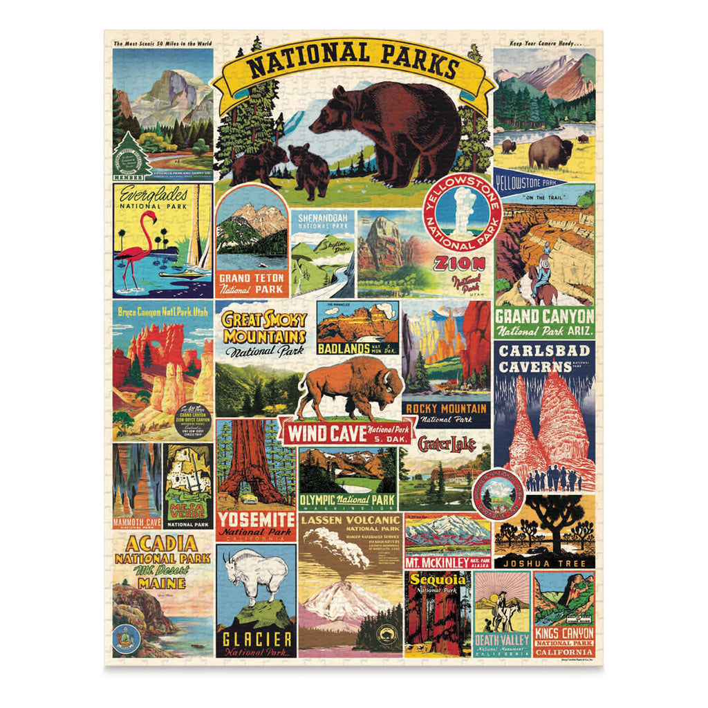 Cavallini & Co. National Parks — quebra-cabeça montado