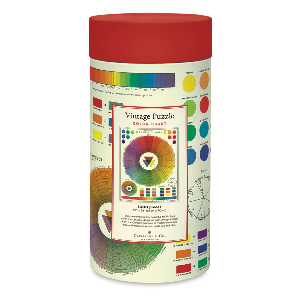 Cavallini & Co. Color Chart — verso da embalagem
