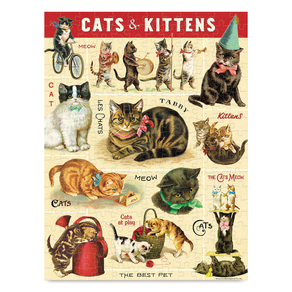 Cavallini & Co. Cats Mini — quebra-cabeça montado