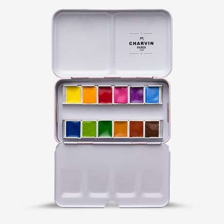 Charvin Aquarela Extrafina – Mini Tin Light Turquoise | 12 Cores