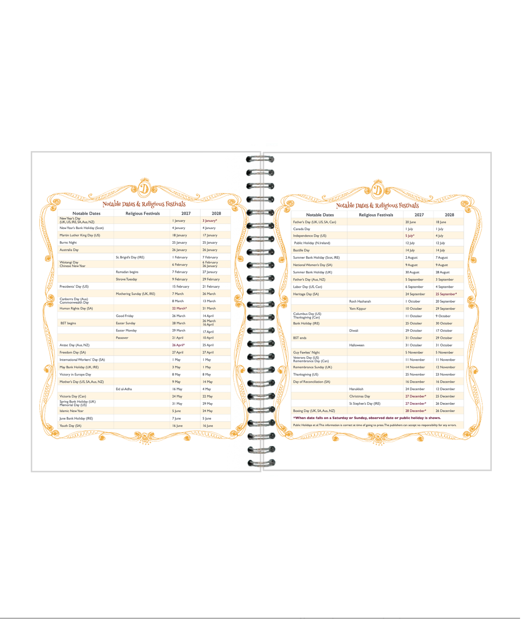 Dodo Pad 2027 A5 — Agenda Espiral — detalhe interno 3