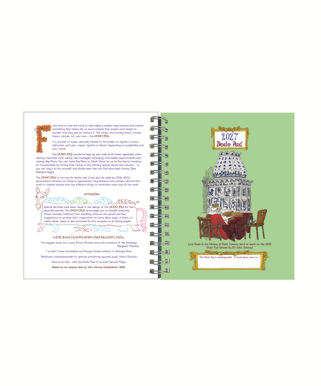 Dodo Pad 2027 HARD COVER — Agenda de Mesa Capa Dura — detalhe interno 1