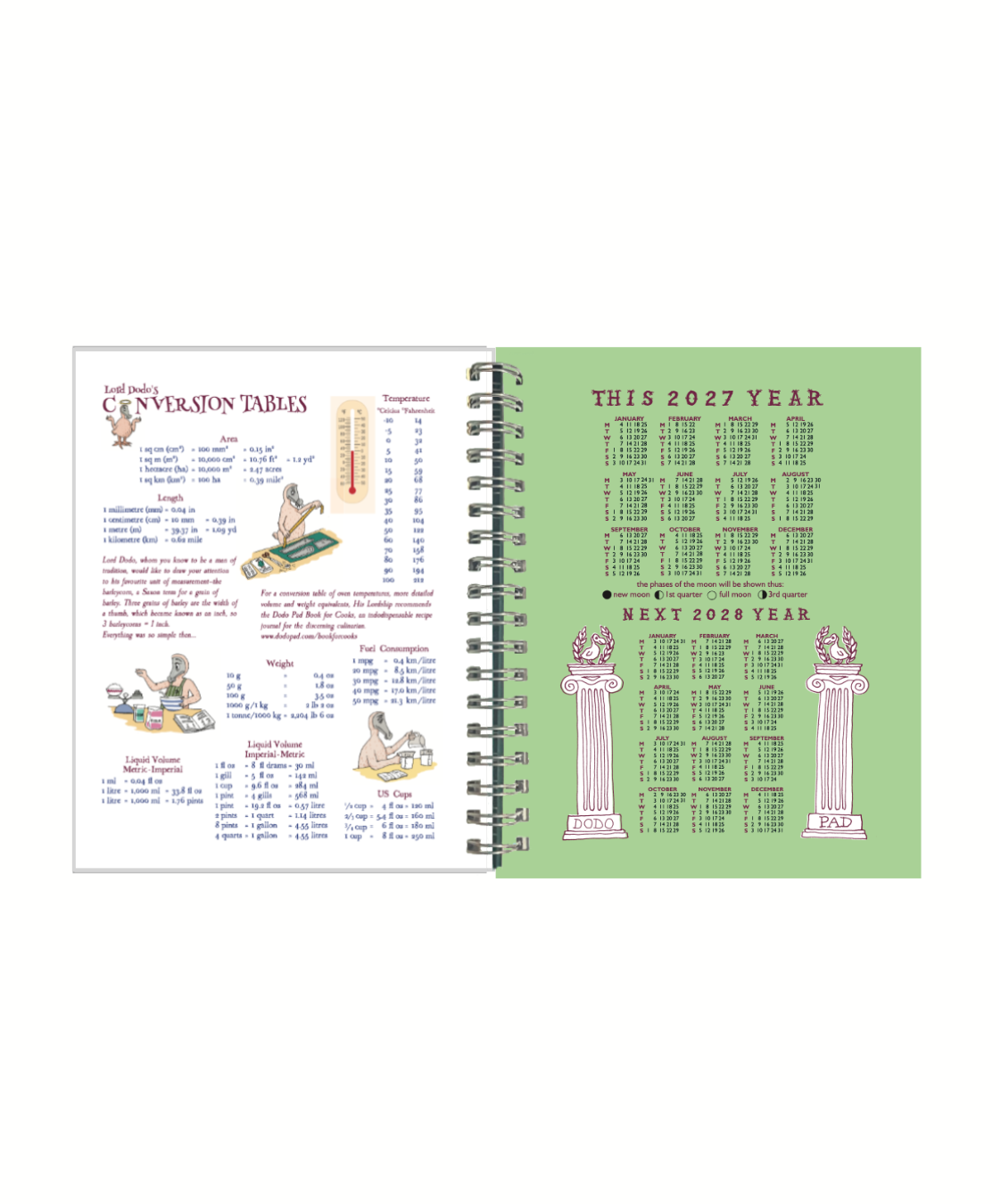 Dodo Pad 2027 HARD COVER — Agenda de Mesa Capa Dura — detalhe interno 2