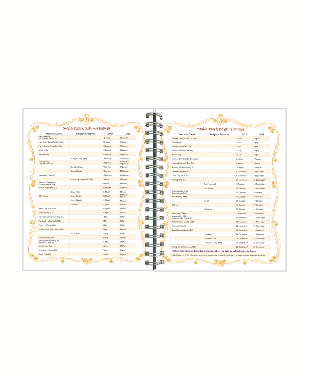 Dodo Pad 2027 HARD COVER — Agenda de Mesa Capa Dura — detalhe interno 3