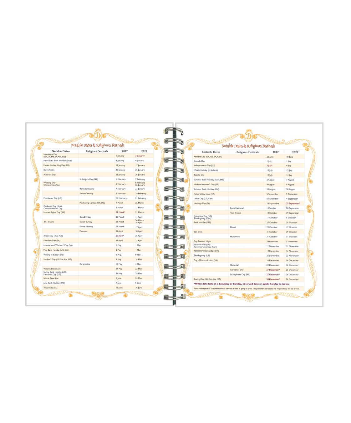 Dodo Pad 2027 HARD COVER — Agenda de Mesa Capa Dura — detalhe interno 3