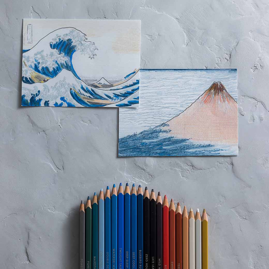 Felissimo 500 Colors — Hokusai Colored Pencils (20 cores) — imagem 1