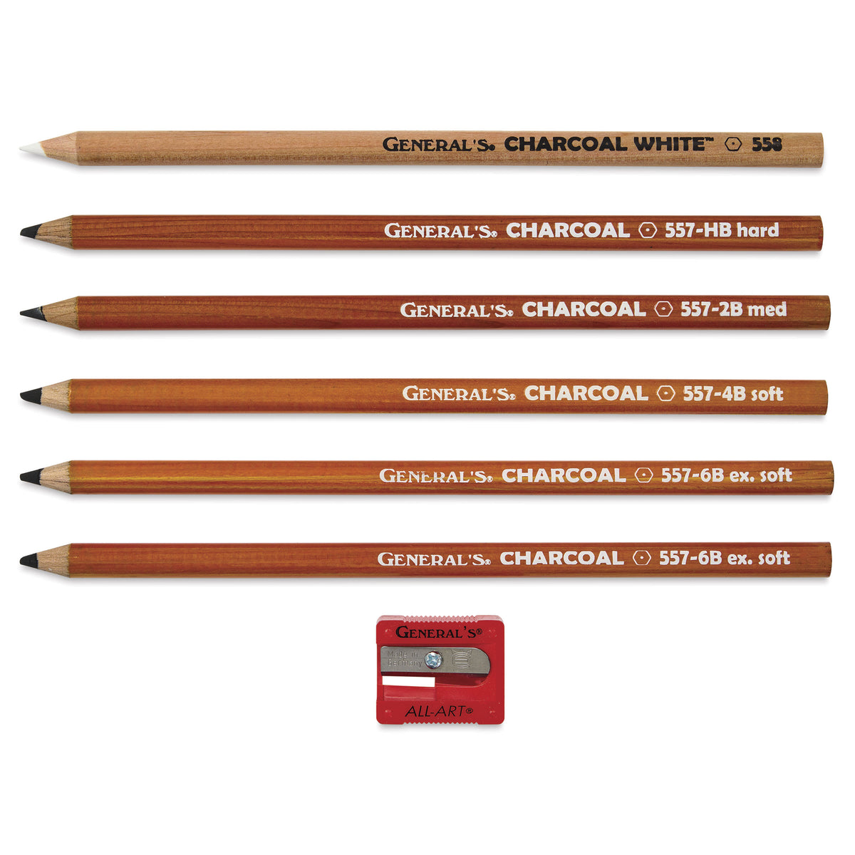 General's Charcoal Pencils - Set of 7