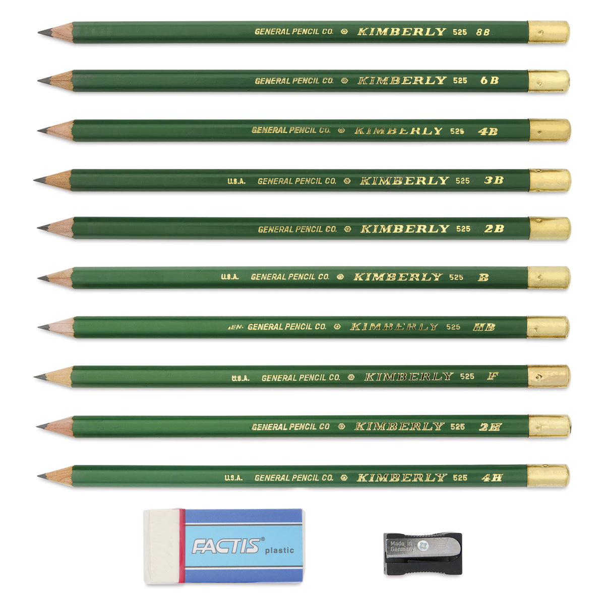 General's Kimberly Graphite Pencils Set - Drawing Pencil Kit, Pkg of 10