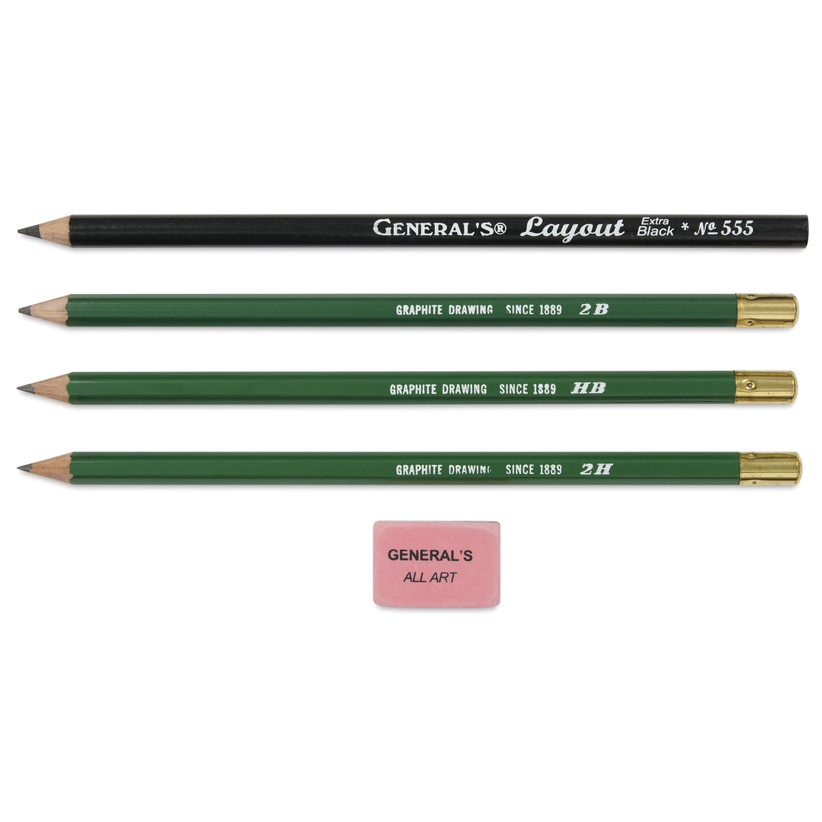 General's Kimberly Graphite Pencils Set - Art Pencil Kit, Pkg of 5