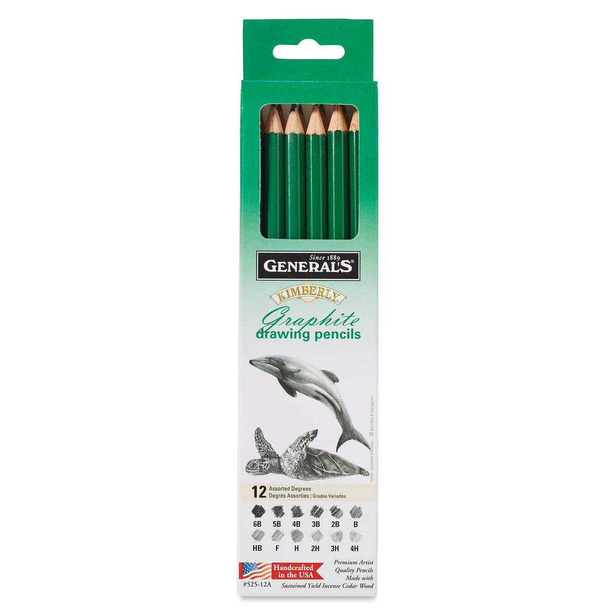 General's Kimberly Graphite Pencils Set - Drawing Pencils, Pkg of 12