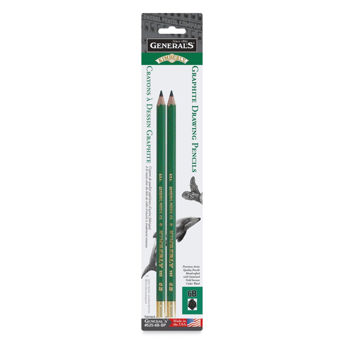 General's Kimberly Graphite Pencil - 6B, Pkg of 2