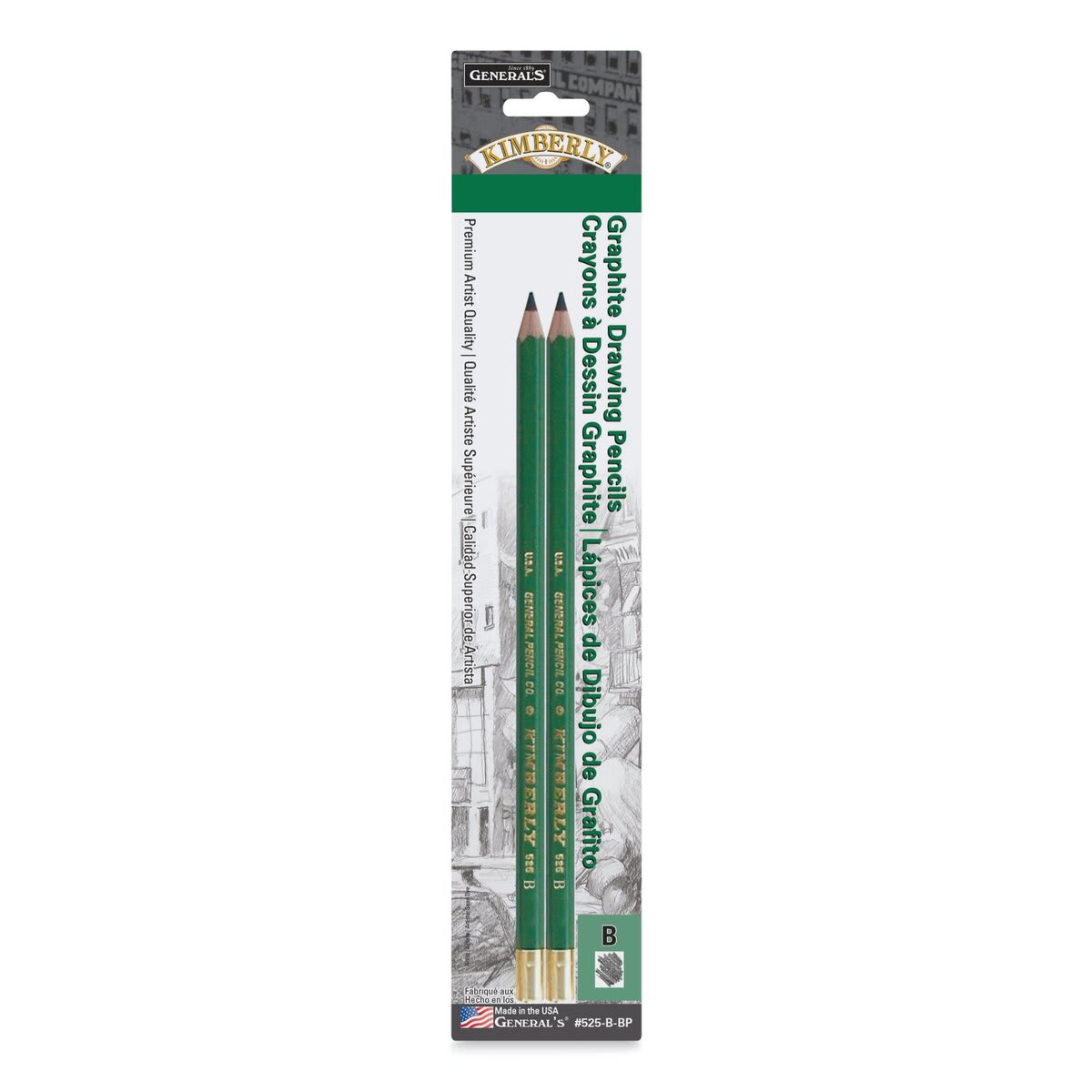 General's Kimberly Graphite Pencil - B, Pkg of 2
