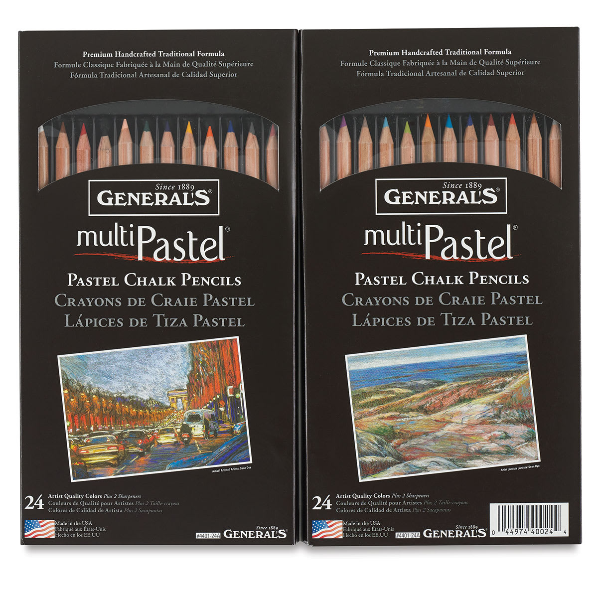 General's Pastel Chalk Pencil Set - Set of 24, Assorted Colors