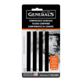 General's Compressed Charcoal - Assorted, Set of 4