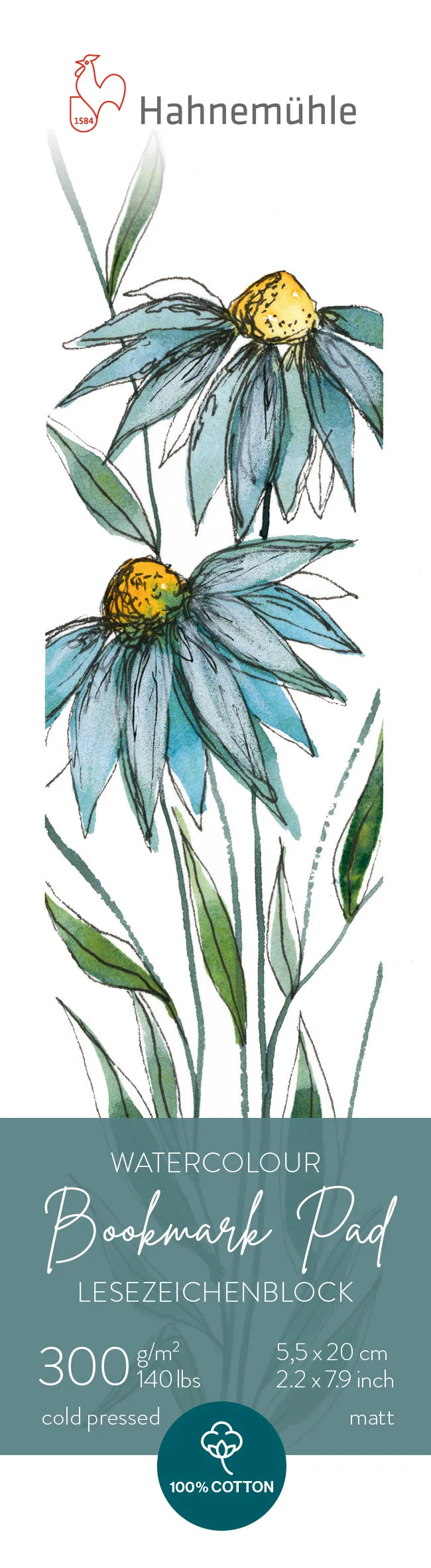 Bloco de Marcadores de Página Hahnemühle Aquarela 5,5 × 20 cm • 15 folhas