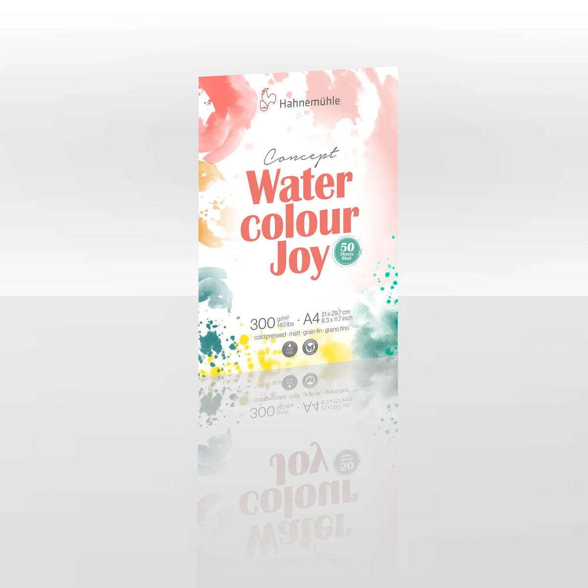 Bloco para Aquarela Hahnemühle Concept Watercolour Joy A4 300 g/m² • 50 folhas