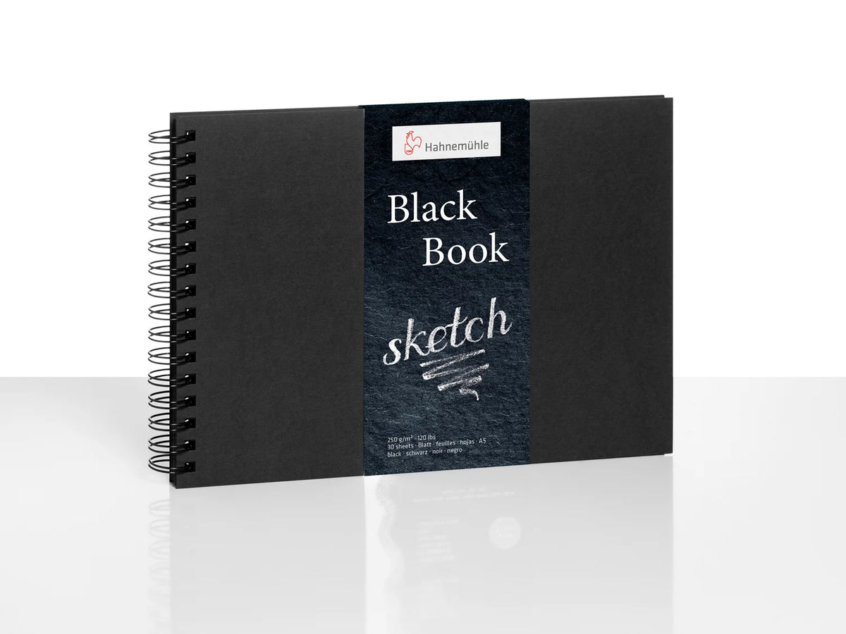 Caderno Espiral Hahnemühle Black Book A5 250 g/m² • 30 folhas