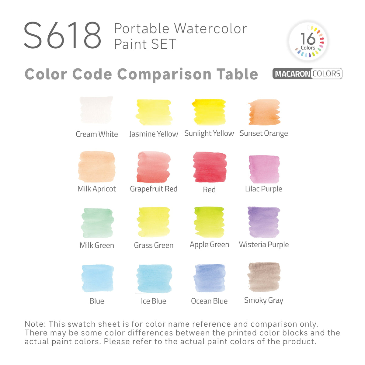 Kit Aquarela Languo Portátil 4 em 1 — 16 Cores Macaron — imagem 5