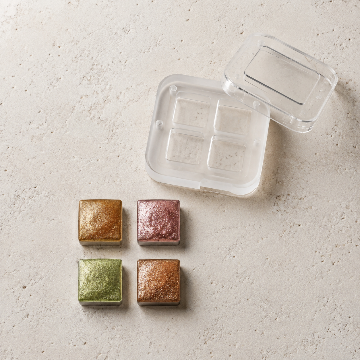 Quatro cores do kit Lisilinka Shimmering Leaves