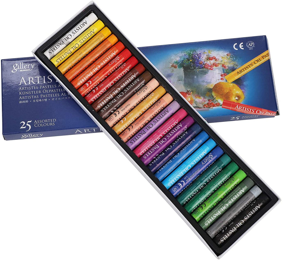 Mungyo Gallery Artists' Oil Pastels - conjunto 25 cores aberto