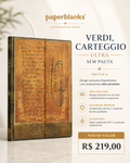 Caderno Paperblanks Verdi Carteggio Ultra sem pauta