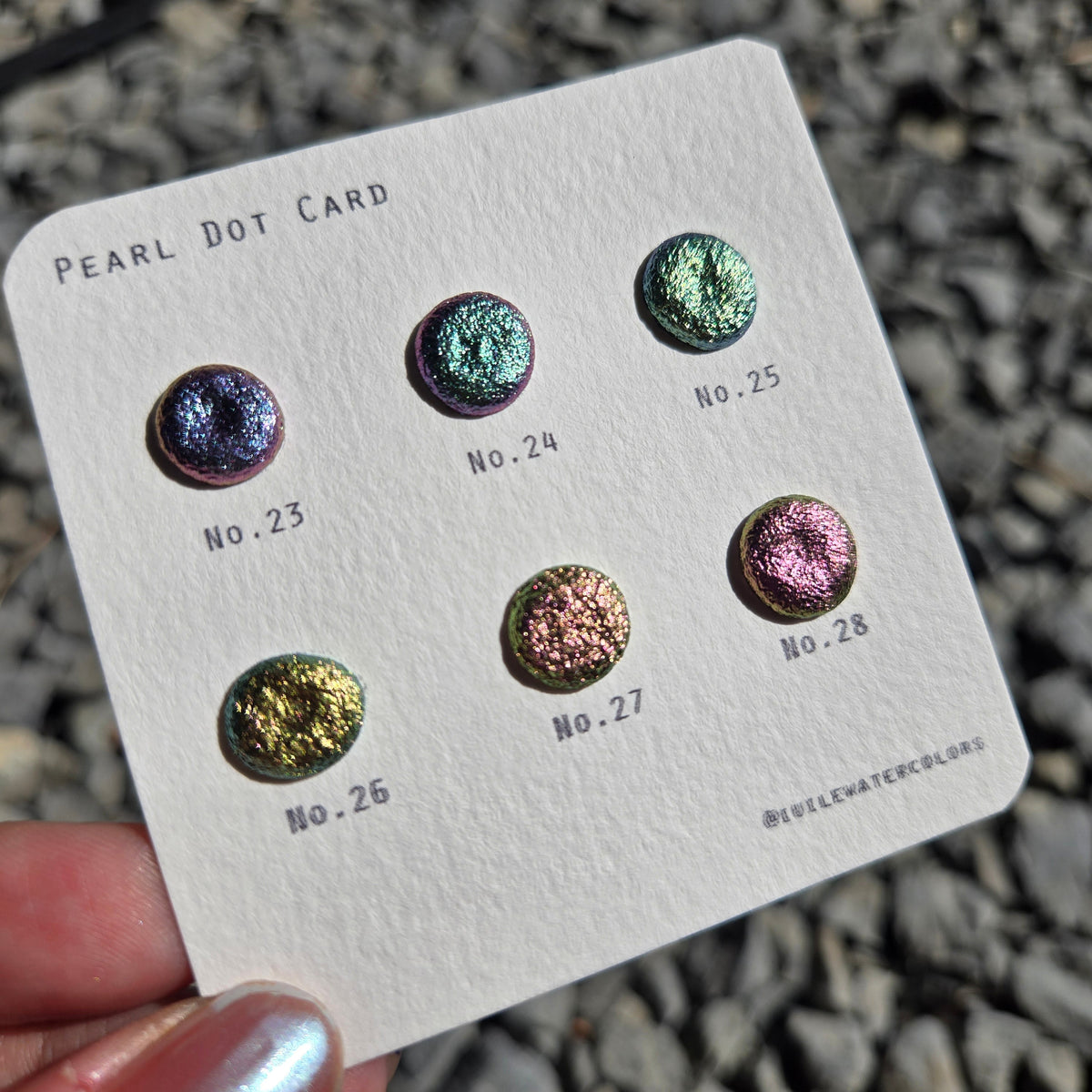 Cartela de amostras peroladas Iuile Pearl Dot Card