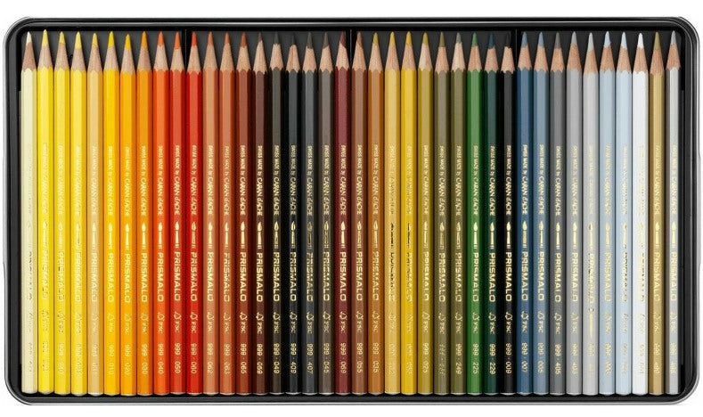 Detalhe da caixa Prismalo Aquarelle 80 cores