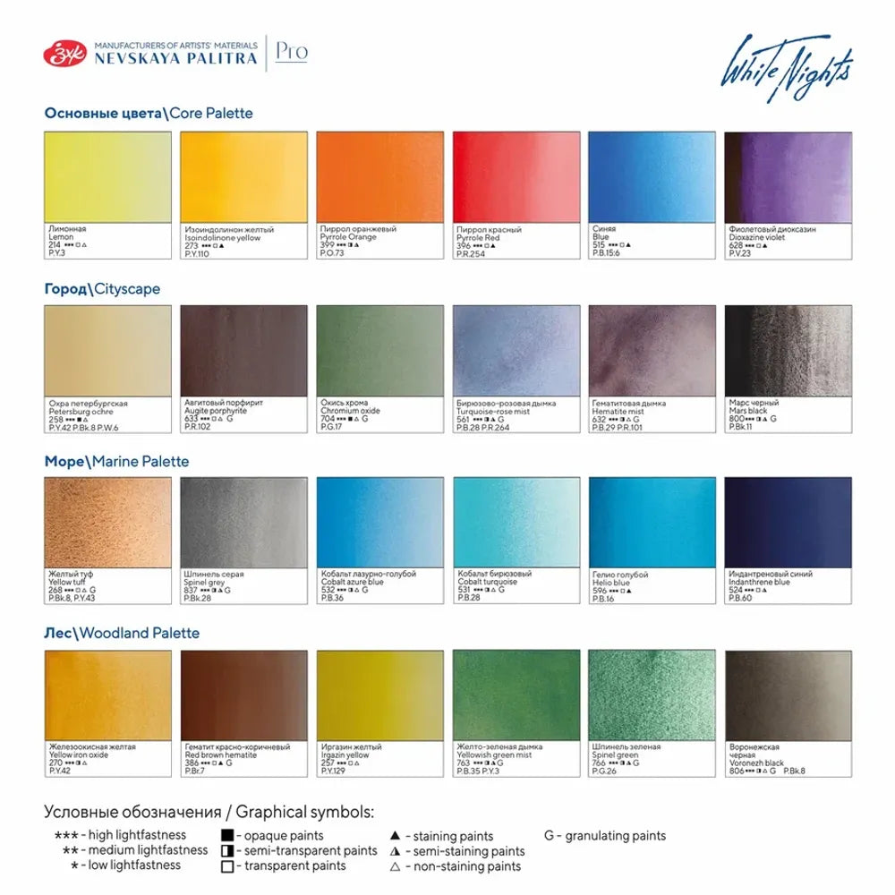 Kit Aquarela White Nights Journeys – 24 Pastilhas de 2,5 ml - imagem 5