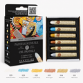 Pastel Oleoso Sennelier Iridescent kit com 6 cores em alta resolução