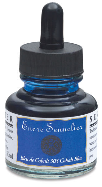 Tinta Sennelier Shellac Ink 30 ml - Azul Cobalto