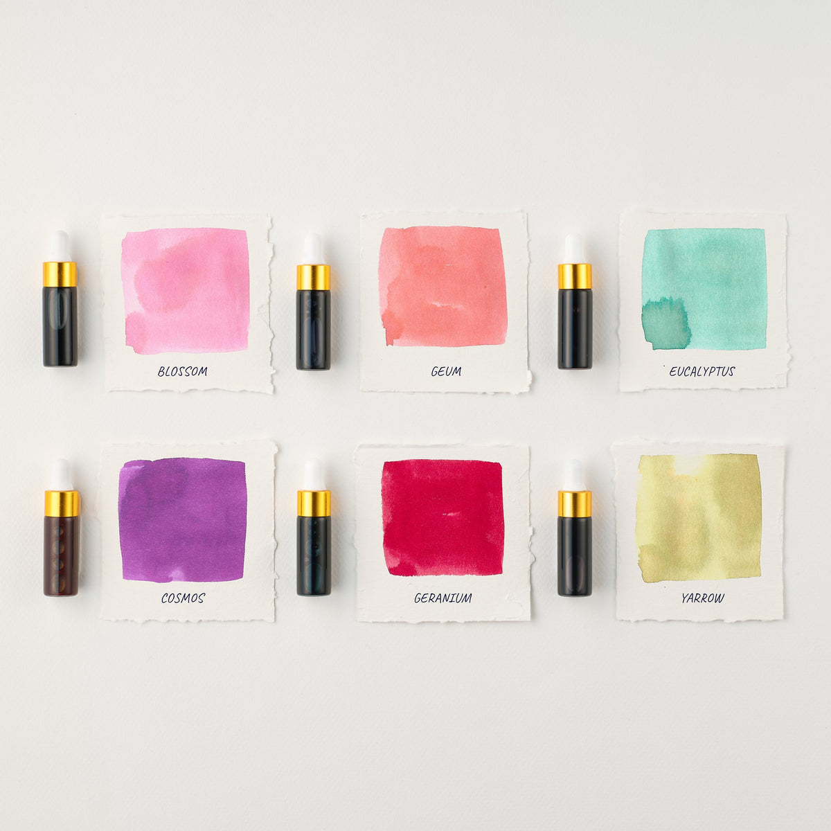 Detalhes das cores Sakura Mini Ink Collection
