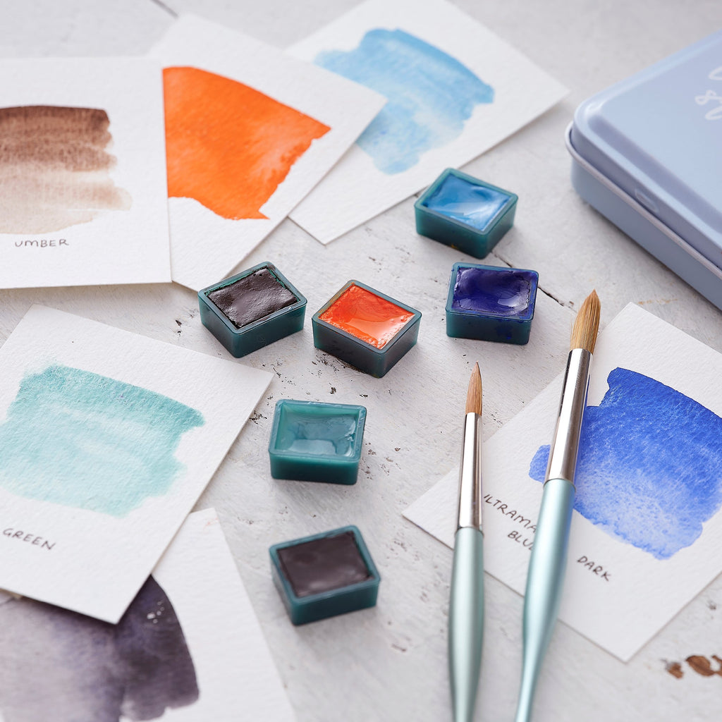Conjunto de aquarelas Seascape da Tom’s Studio