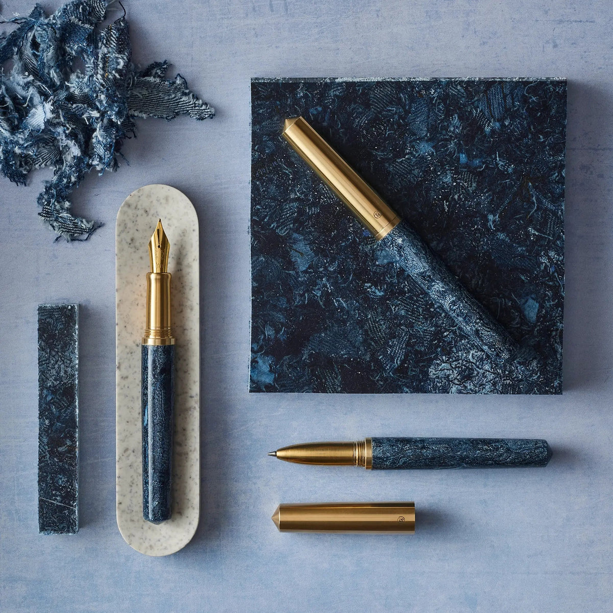 Tom’s Studio Handmade Fabreco Blue Denim — Caneta Artesanal — imagem 1