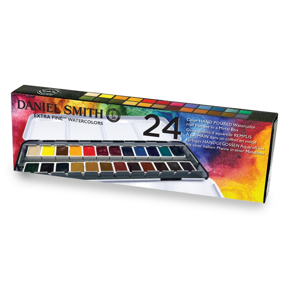 Amostras das 24 cores Daniel Smith