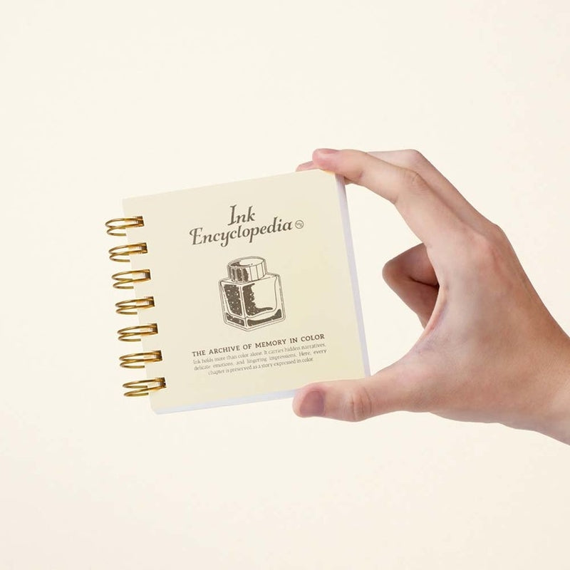 Detalhe da ficha de amostra do Wearingeul Ink Encyclopedia